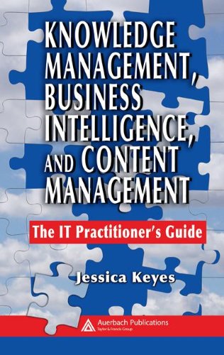 Knowledge Management Business Intelligence And Content Management The It Practitioners Guide 1st Edition Jessica Keyes