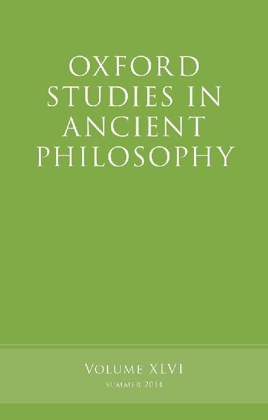 Oxford Studies In Ancient Philosophy Volume Xlvi Brad Inwood
