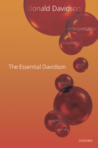The Essential Davidson Donald Davidson Ernie Lepore Kirk Ludwig