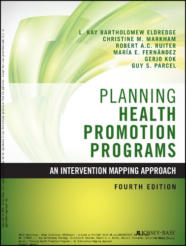 Planning Health Promotion Programs An Intervention Mapping Approach 4th Edition L Kay Bartholomew Eldredge
