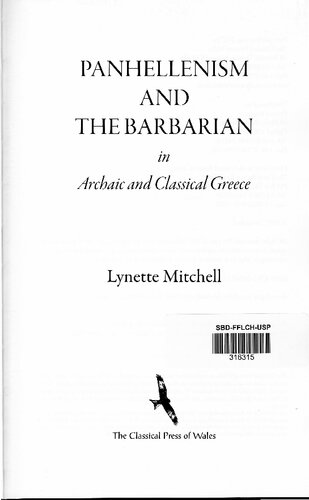 Panhellenism And The Barbarian 1st Edition Lynette Mitchell