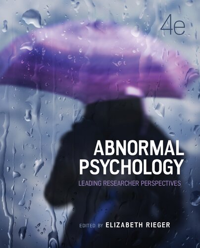 Abnormal Psychology Leading Research Perspectives 4th Edition Elizabeth Rieger