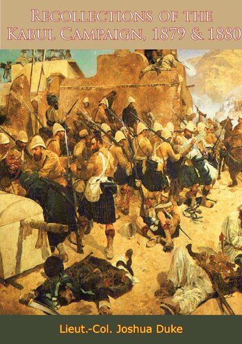 Recollections Of The Kabul Campaign 1879 1880 Lieutcol Joshua Duke