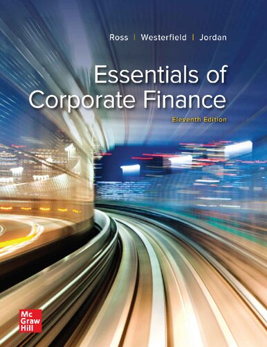 Essentials Of Corporate Finance 11th Edition Stephen A Ross Randolf W Westerfield Bradford D Jordan