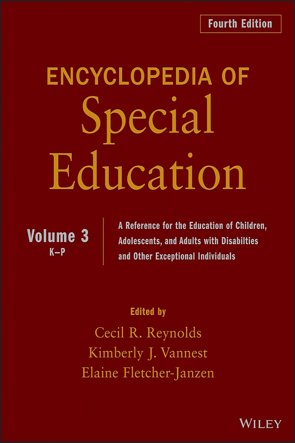 Encyclopedia Of Special Education Volume 3 4th Edition Cecil R Reynolds