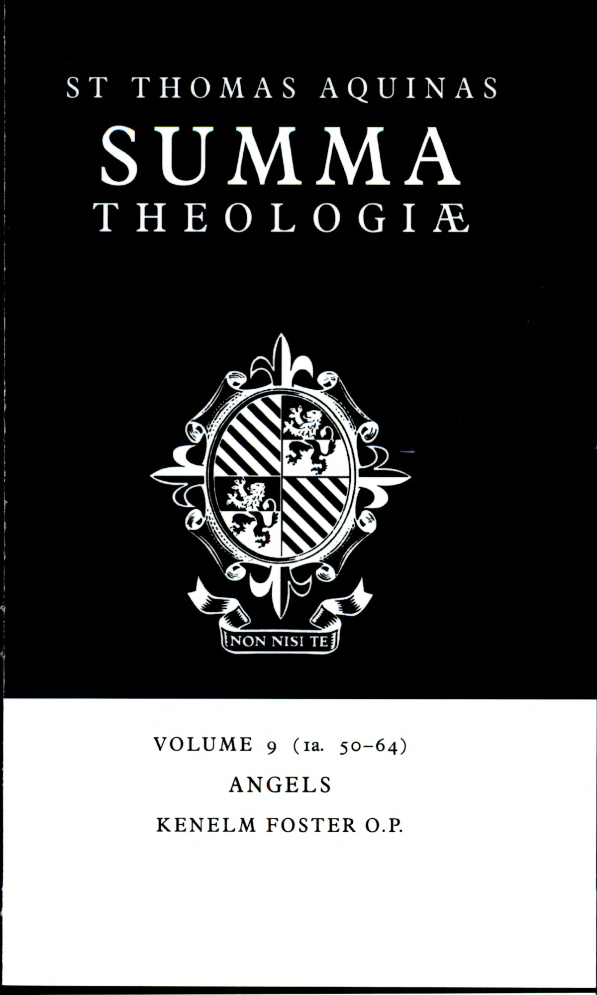 Summa Theologiae Volume 9 Angels 1a 5064 Thomas Aquinas Kenelm Foster