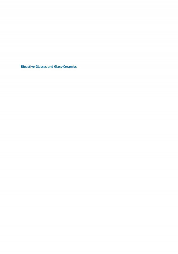 Bioactive Glasses And Glassceramics Fundamentals And Applications 1st Edition Francesco Baino