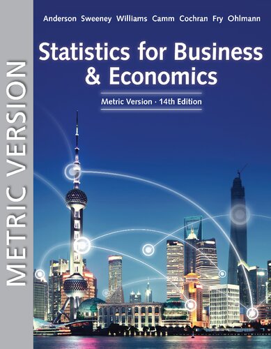 Statistics For Business And Economics Metric Version 14th Edition David R Anderson