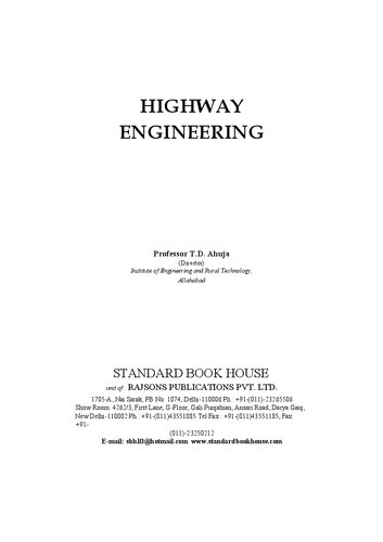 Highway Engineering Professor Td Ahuja