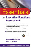 Essentials Of Executive Functions Assessment George Mccloskey