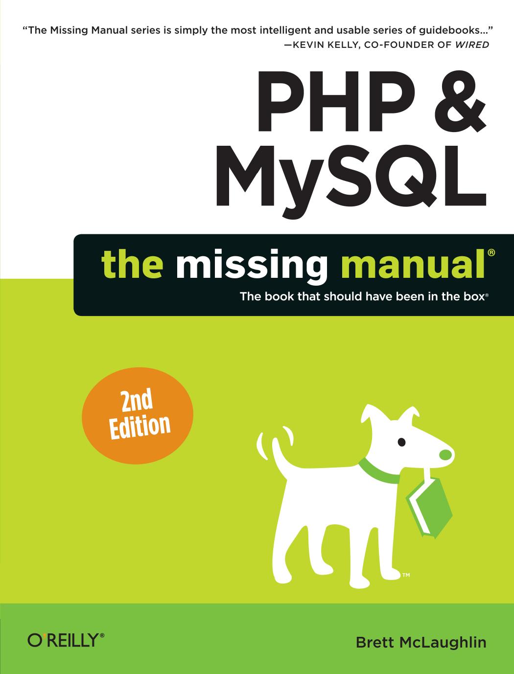 Php Mysql The Missing Manual Second Edition 2nd Edition Brett Mclaughlin