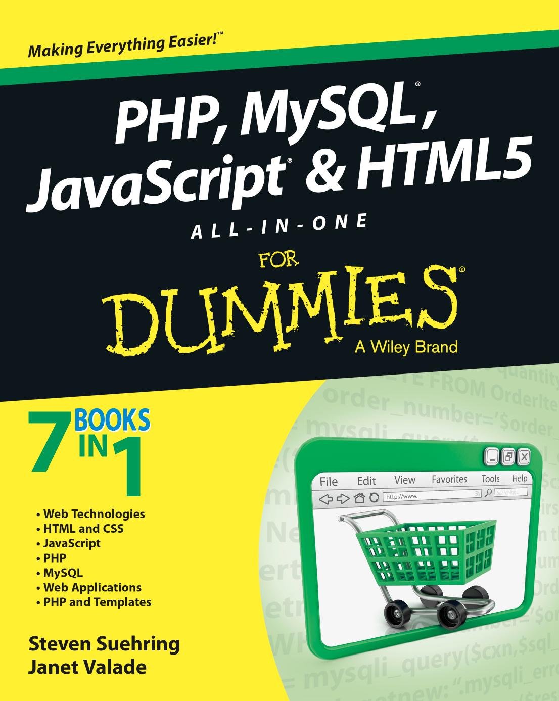 Php Mysql Javascript Html5 Allinone For Dummies Steve Suehring Janet Valade
