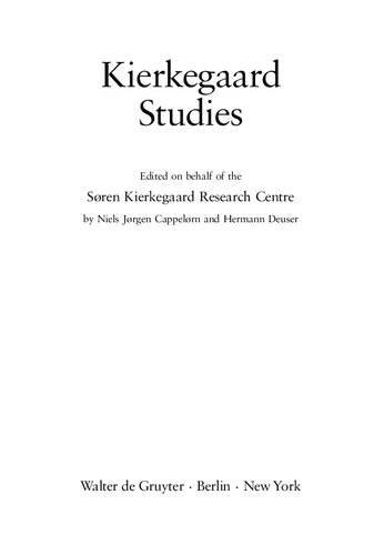 Kierkegaard Studies Yearbook 2009 Niels Jorgen Cappelorn Hermann Deuser