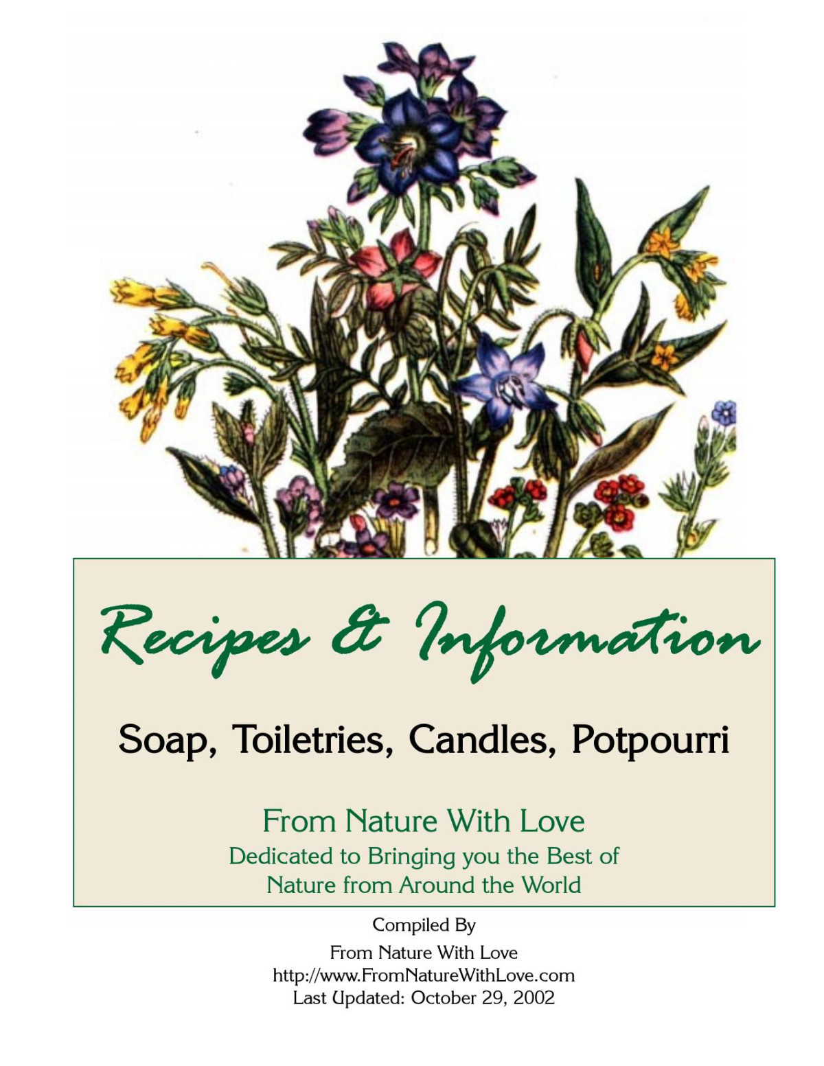 Recipes Information Soap Toiletries Candles Potpourri From Nature With Love