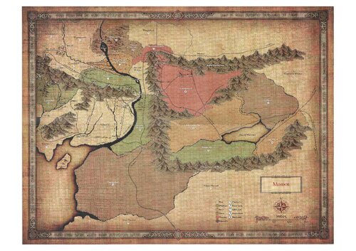 Adventures In Middle Earth The Road Goes Ever On Mordor Map Loremasters Map Cubicle 7 Entertainment Ltd