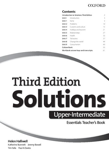 Solutions Upperintermediate Teachers Book Third Edition Third Oxford