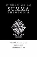 Summa Theologiae Volume 36 Prudence 2a2ae 4756 Thomas Aquinas Thomas Gilby