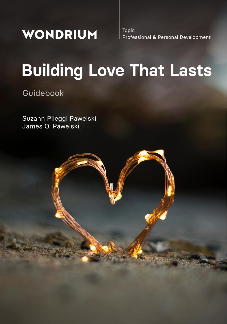 Building Love That Lasts 1st Edition Suzann Pileggi Pawelski
