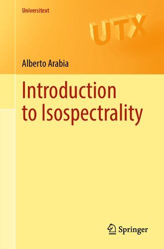Introduction To Isospectrality Alberto Arabia