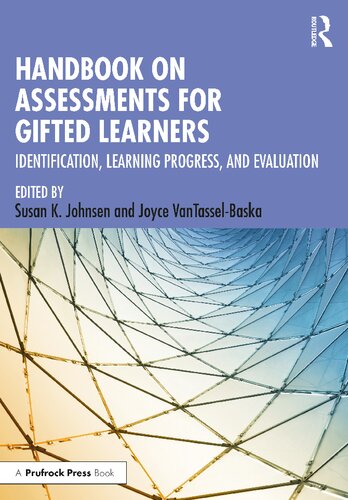 Handbook On Assessments For Gifted Learners Identification Learning Progress And Evaluation Susan K Johnsen