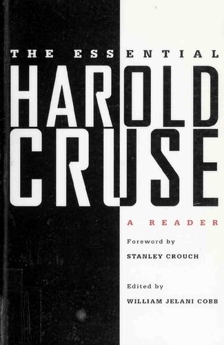 The Essential Harold Cruse A Reader 1st Edition Harold Cruse