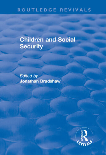 Children And Social Security Jonathan Bradshaw