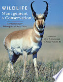 Wildlife Management And Conservation Paul R Krausman James W Cain Iii