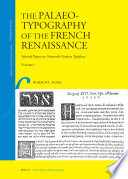 The Palaeotypography Of The French Renaissance 2 Vols Hendrik Vervliet
