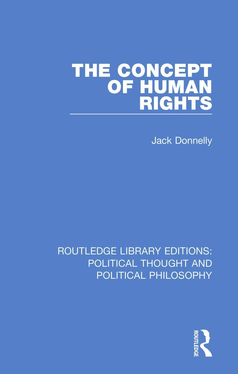 The Concept Of Human Rights 1st Edition Jack Donnelly