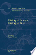 History Of Science History Of Text Karine Chemla
