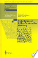 Cyclic Homology In Noncommutative Geometry Joachim Cuntz Georges Skandalis