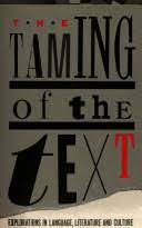 The Taming Of The Text Willie Van Peer