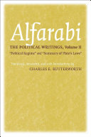 The Political Writings Political Regime And Summary Of Platos Laws Alfarabi