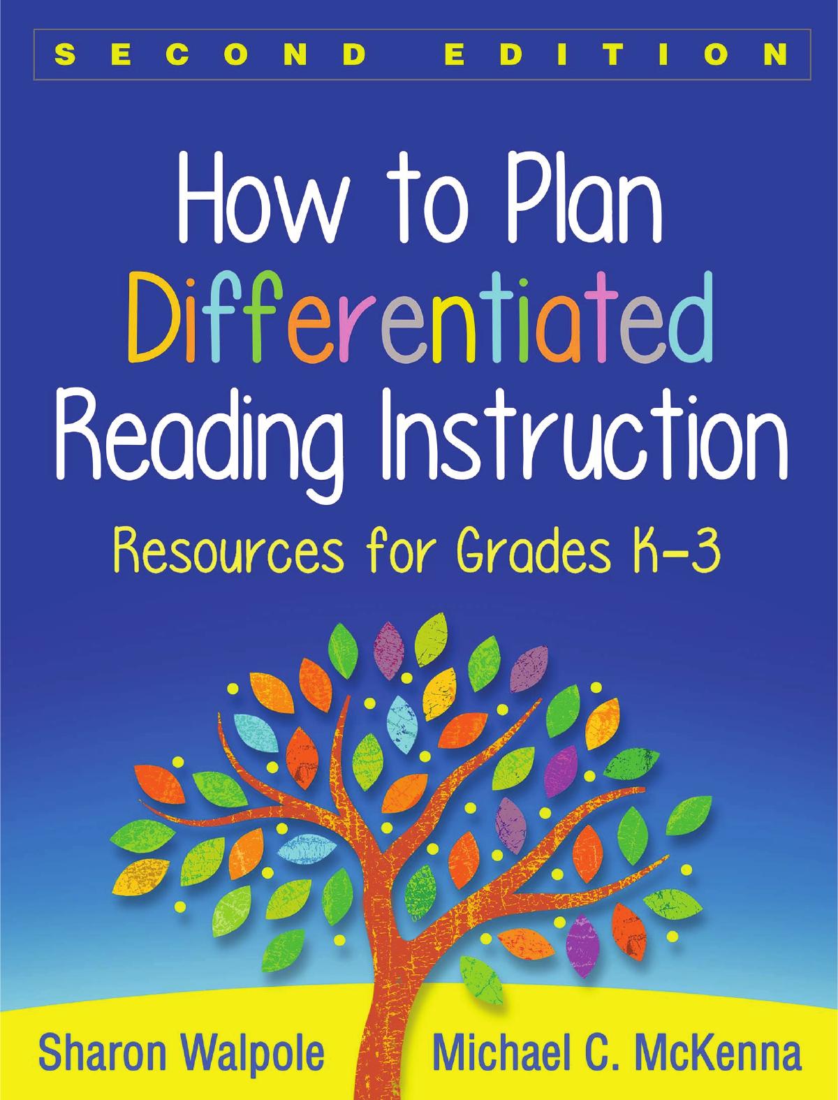 How To Plan Differentiated Reading Instruction Second Edition Sharon Walpole