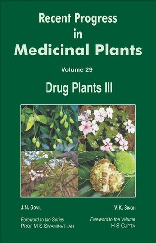 Recent Progress In Medicinal Plants Drug Plants Iii J N Govil V K Singh