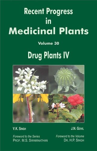 Recent Progress In Medicinal Plants Drug Plants Iv J N Govil V K Singh