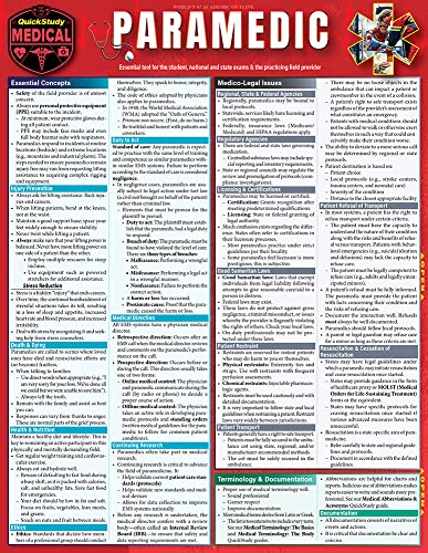 Paramedic A Quickstudy Laminated Reference Guide New Red To Black Editing Co