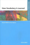 How Vocabulary Is Learned Stuart Webb Paul Nation