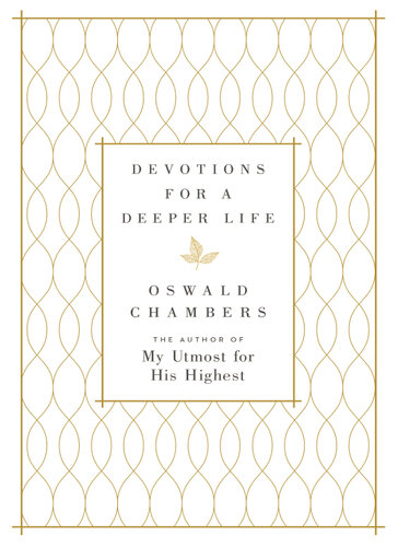 Devotions For A Deeper Life A Daily Devotional Oswald Chambers