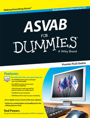 Asvab For Dummies Premier Plus With Free Online Practice Tests Rod Powers
