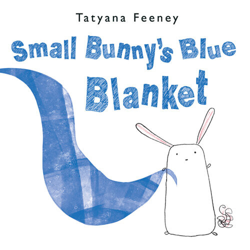 Small Bunnys Blue Blanket Tatyana Feeney