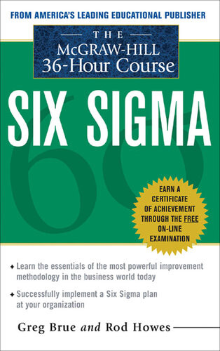 The Mcgraw Hill 36 Hour Six Sigma Course Greg Brue Rod Howes