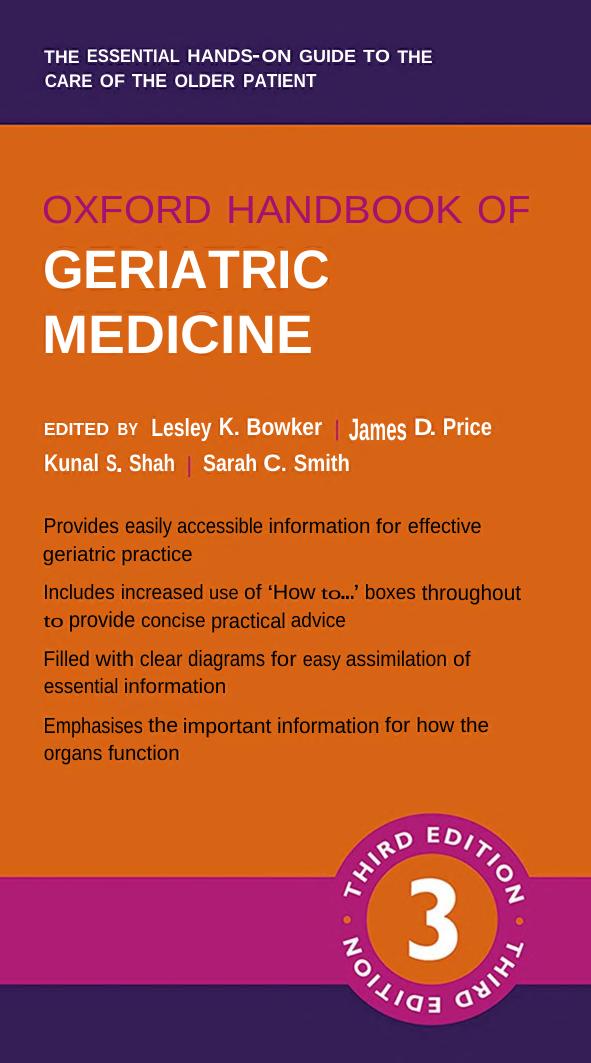 Oxford Handbook Of Geriatric Medicine 3rd Edition Lesley Kenyon Bowker