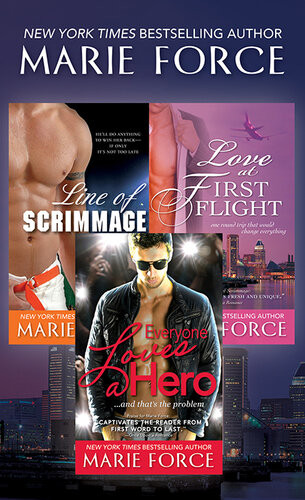 Marie Force Bundle Line Of Scrimmage Love At First Flight Everyone Loves A Hero Marie Force