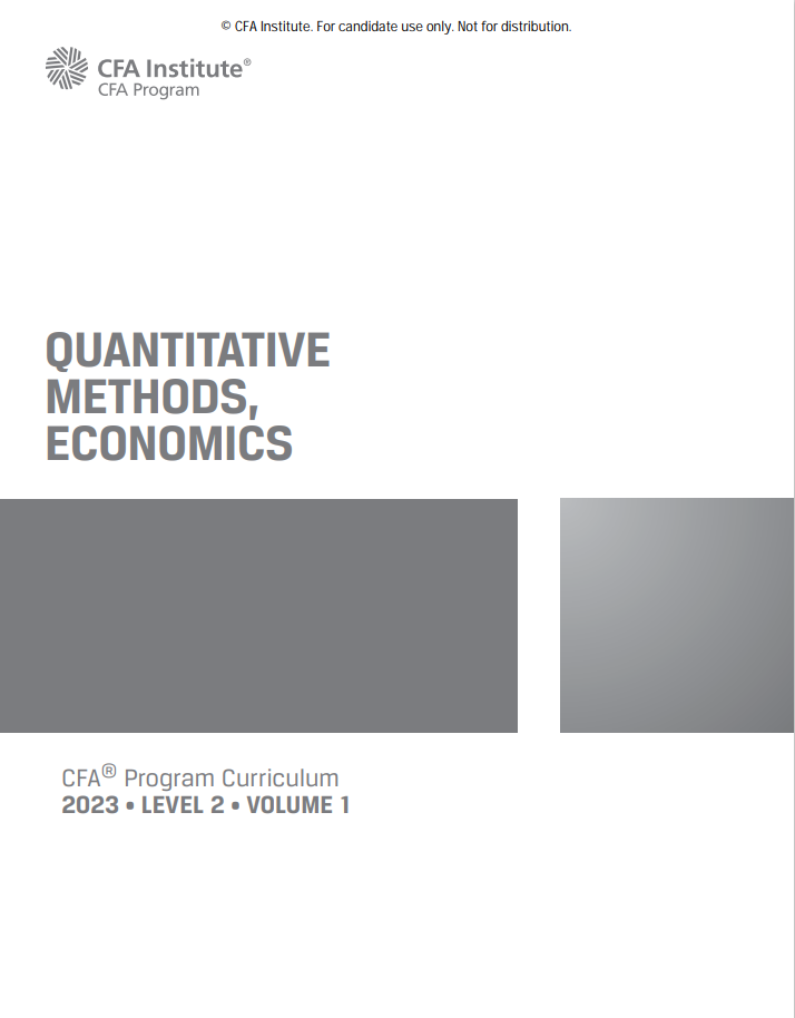 2023 Cfa Program Curriculum Level Ii Volume 1 Quantitative Methods And Economics 1st Edition Cfa Institute