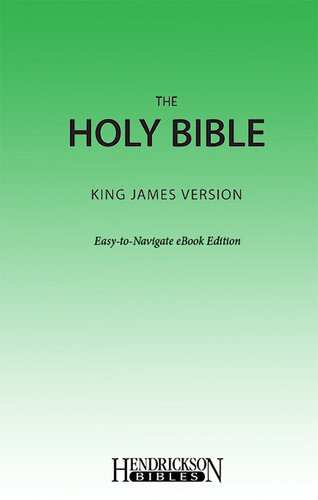 The Holy Bible King James Version
