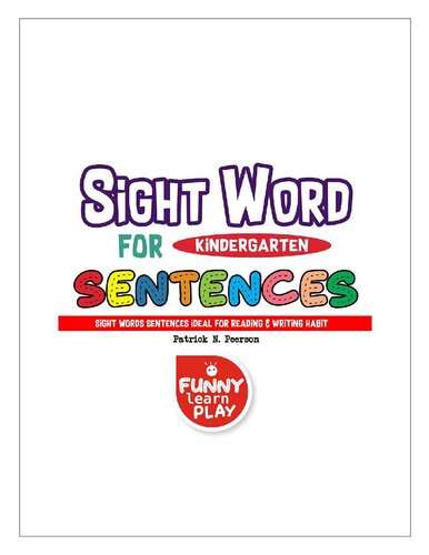 Sight Words Sentences Patrick N Peerson