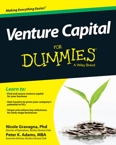 Venture Capital For Dummies Nicole Gravagna Peter K Adams
