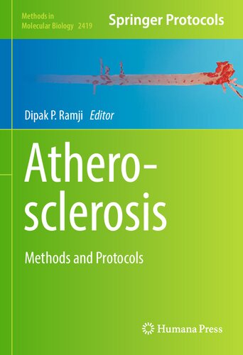 Atherosclerosis Methods And Protocols Dipak P Ramji