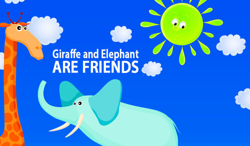 Giraffe And Elephant Are Friends A Childrens Picture Book David Eastman